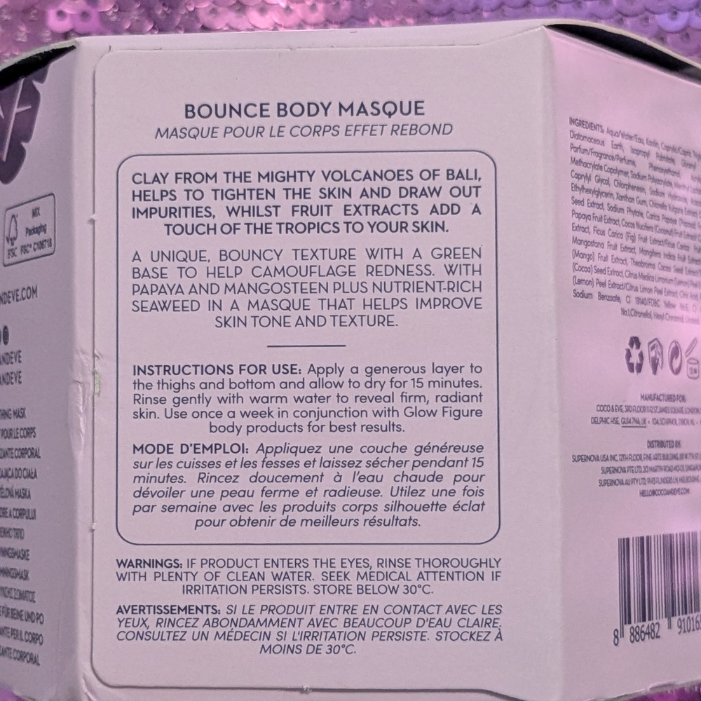 New Coco & Eve Glow Figure Bounce Body Masque - New In Box - Picture 4 of 7